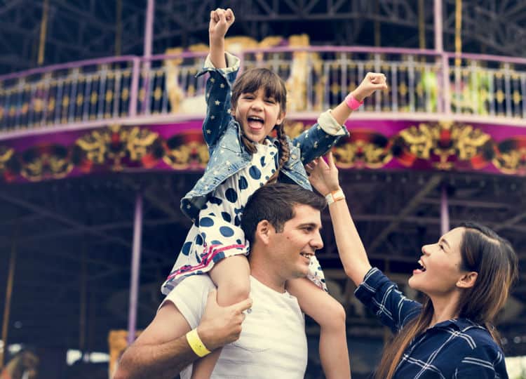 Family in Disneyland California