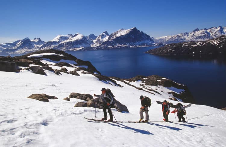 Mountain climbing in Greenland