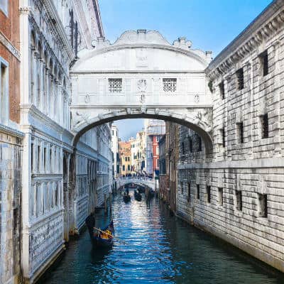 Valentine's day walk on bridge of sighs Venice