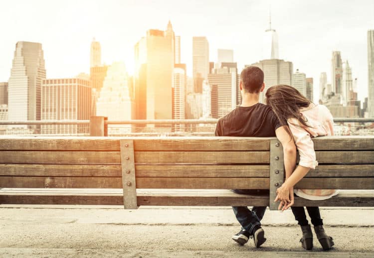 Boyfriend and girlfriend in New York