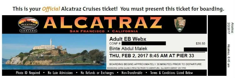 Alcatraz Island Tour Tickets