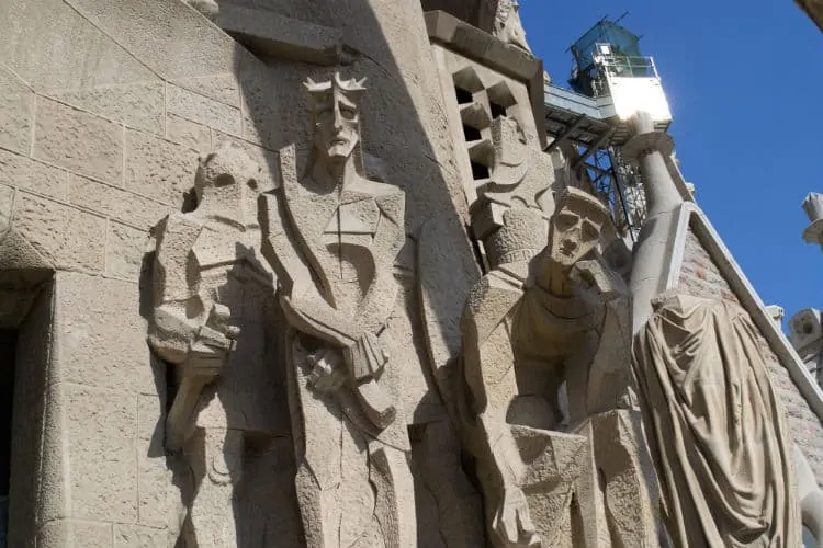 View from Passion facade Sagarada Familia