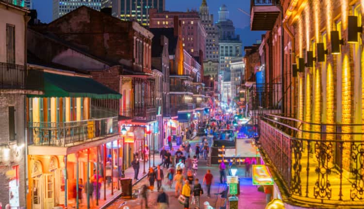 Valentine's day stroll on French Quarter, New Orleans