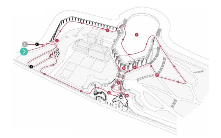 Park Guell Route Map