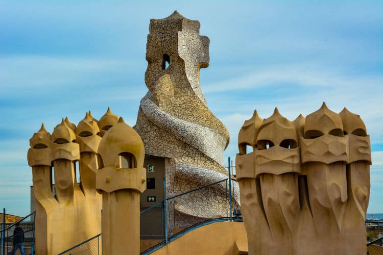 Chimneys on La Pedrera roof
