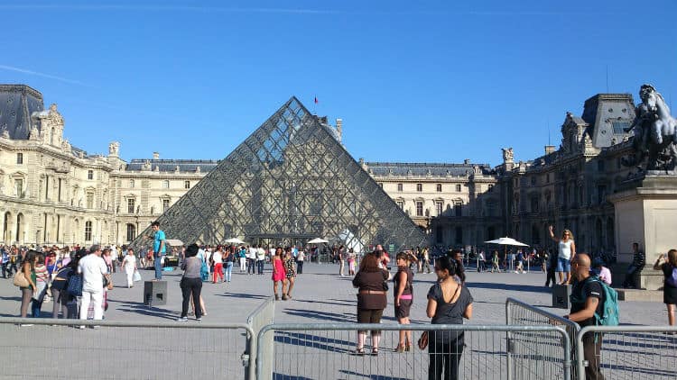 Glass pyramid at louvre