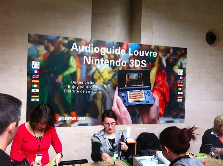 Audio Guide counter at Louvre