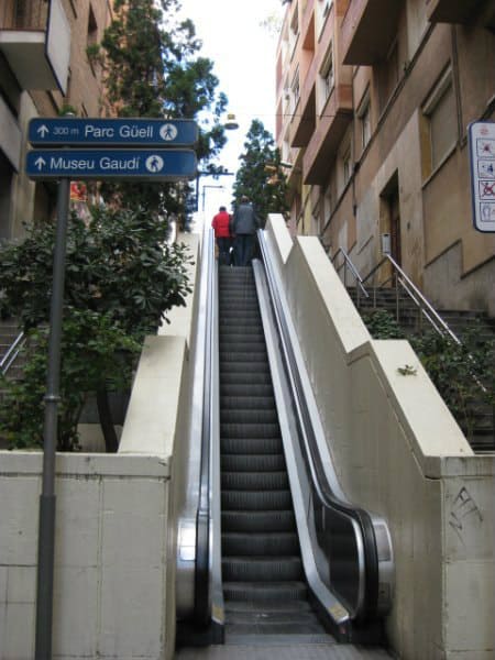 Park Guell escalator