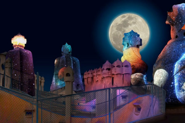 Casa Mila at night