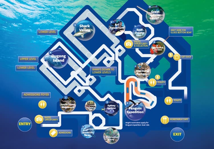 Sydney Aquarium Map