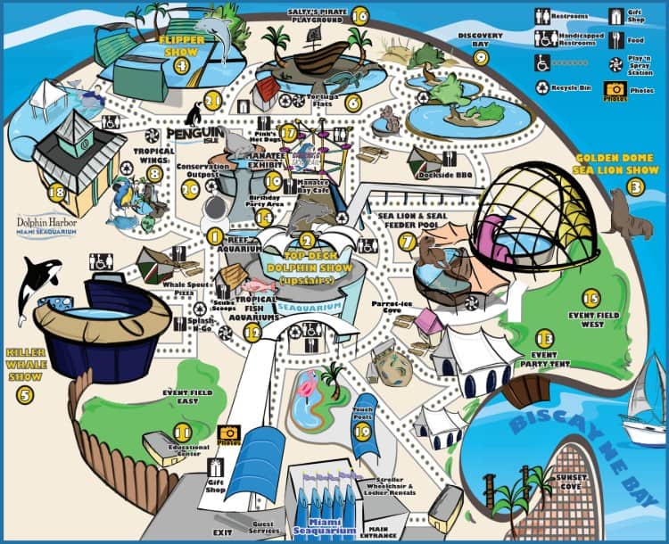 Miami Seaquarium map