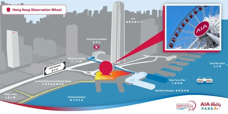 Hong Kong Observation Wheel map