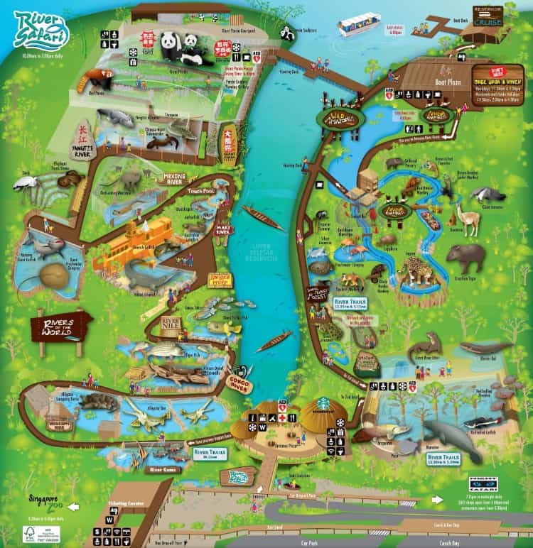 Singapore River Safari Map