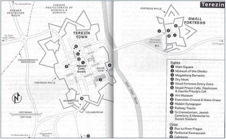 Map of Terezin camp