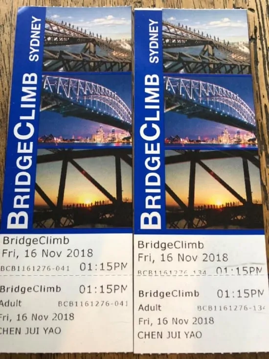 sydney bridge climb cost