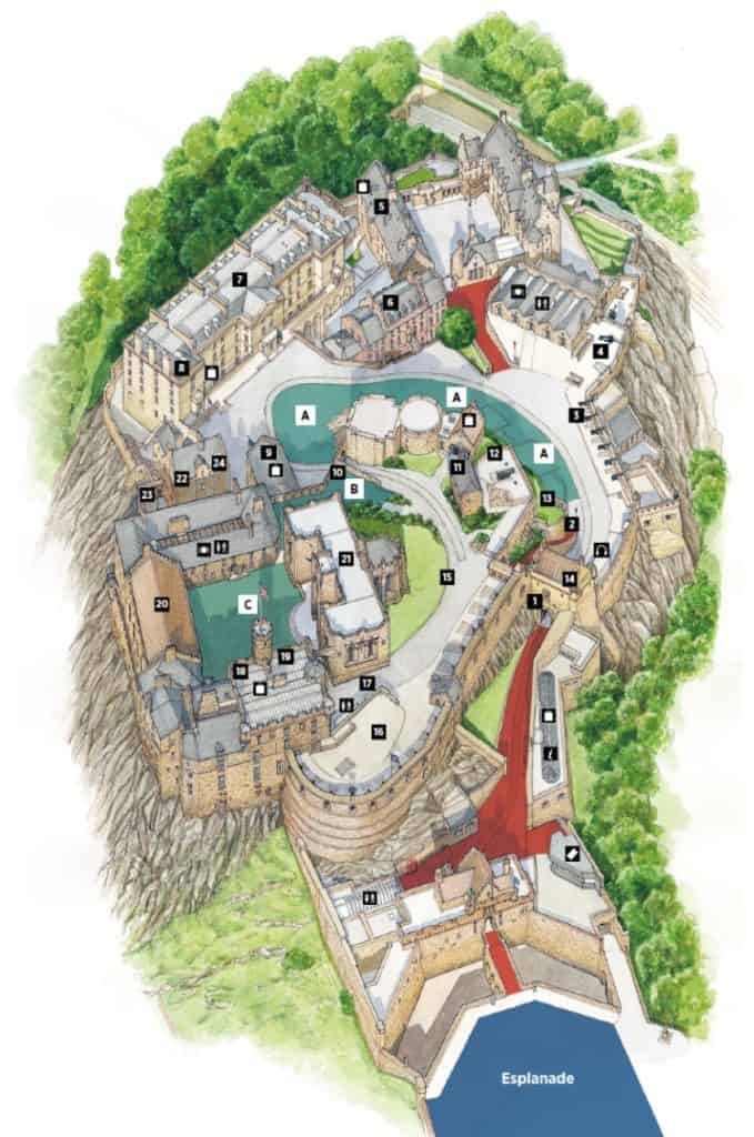 Edinburgh Castle map