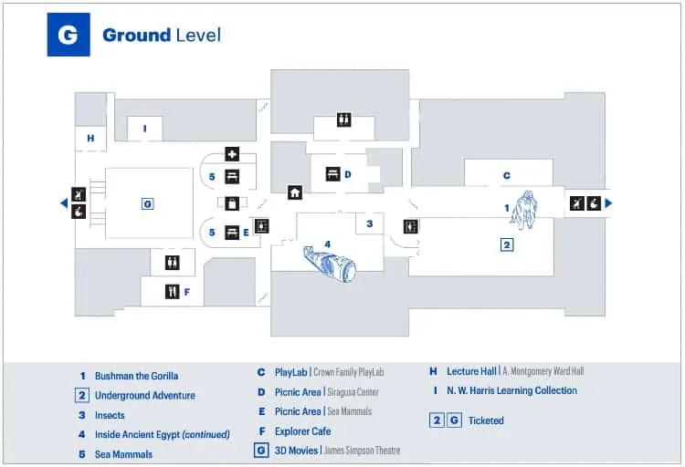 Field Museum's ground level map