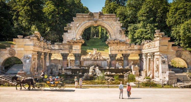 Roman ruins at Schonbrunn Palace