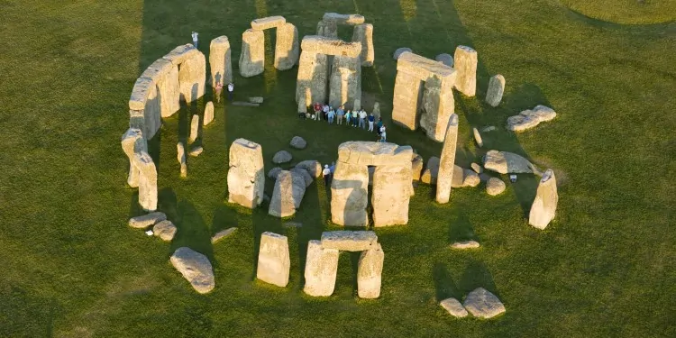 Stonehenge with people