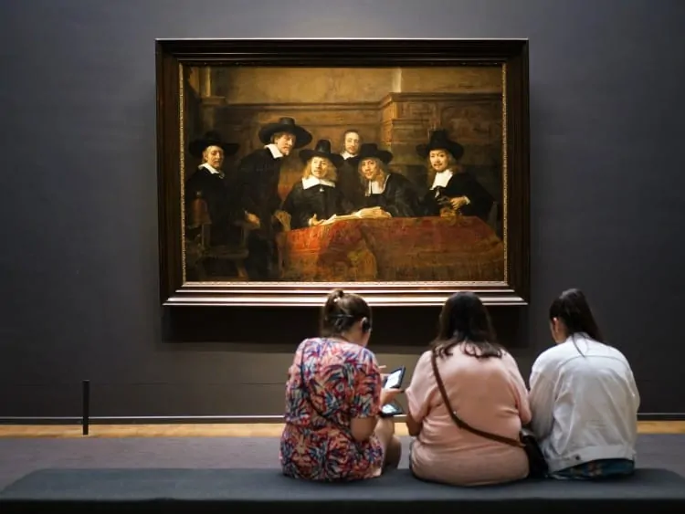 Visitors at Rijksmuseum