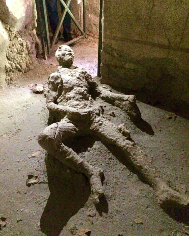 Plaster cast of the masturbating man of Pompeii