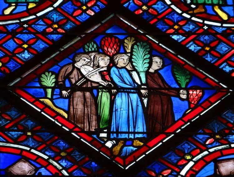 Stained glass window at Sainte Chapelle