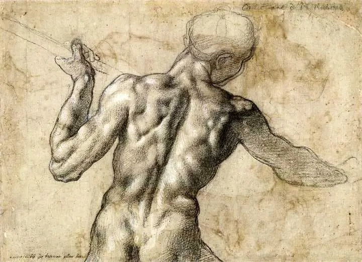 Drawing by Michelangelo at Albertina Museum