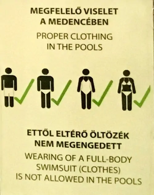 Gellert Spa's dress code