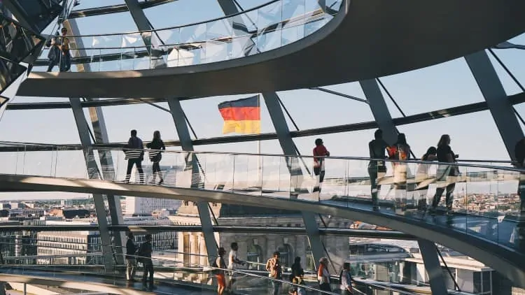 Sloping ramp of Reichstag's Dome