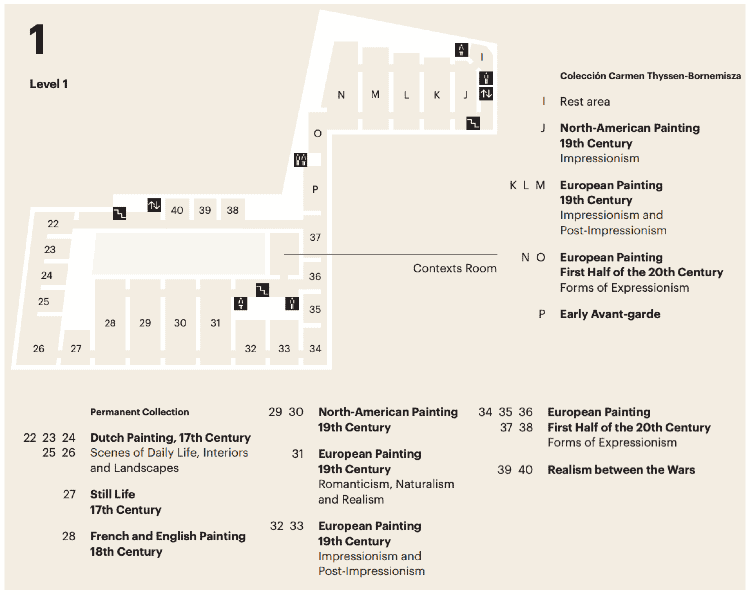 Thyssen Museum First Floor map