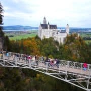 Neuschwansteinin linnan silta - näkymät Kuningatar Marian sillalta