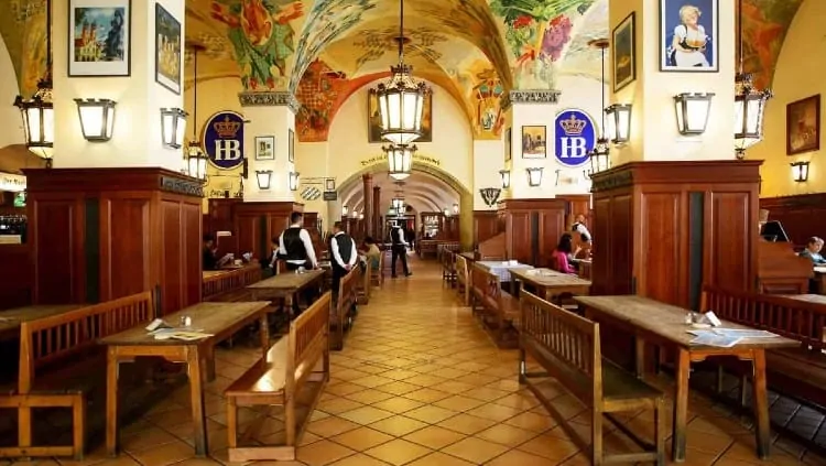 Beer Hall in Hofbrauhaus Munich