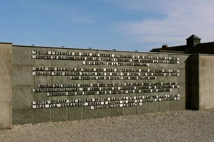 Dachau memorial quote