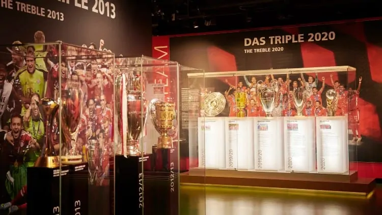 FC Bayern's 2020 treble displayed at the Museum