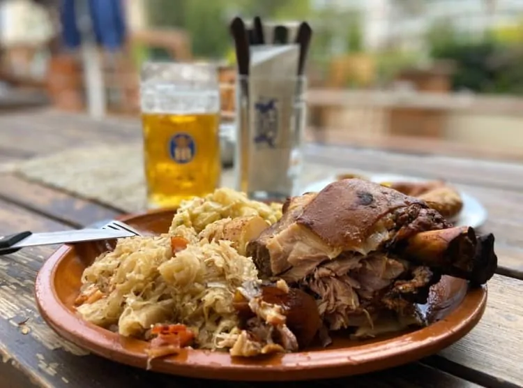 Food at Hofbrauhaus Munich