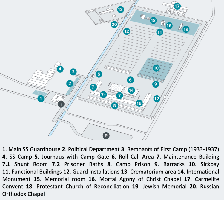 Layout of Dachau concentration camp