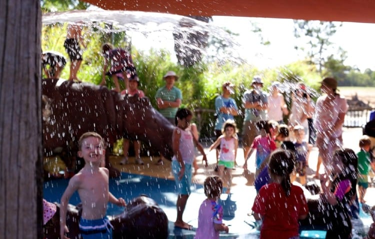 Water play for kids at Werribee Zoo