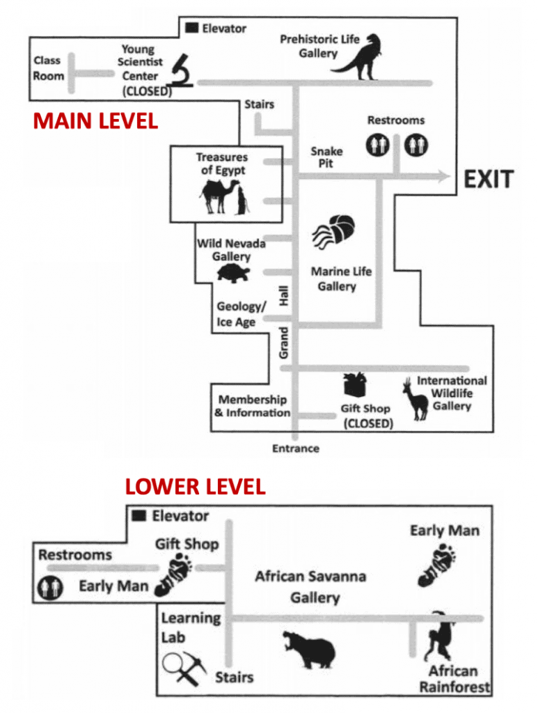 Map of Las Vegas Natural History Museum