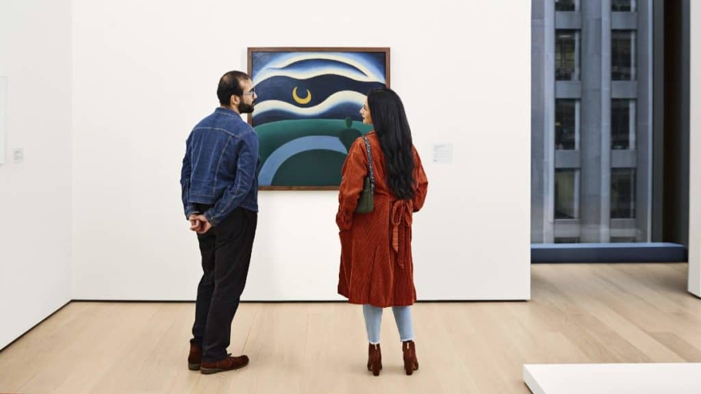 Visitors at MoMA in New York