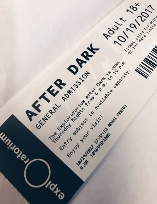 Exploratorium after dark tickets