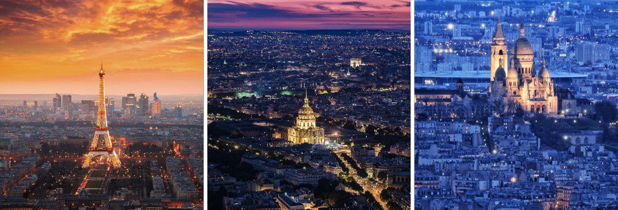 Night view from Montparnasse Tower