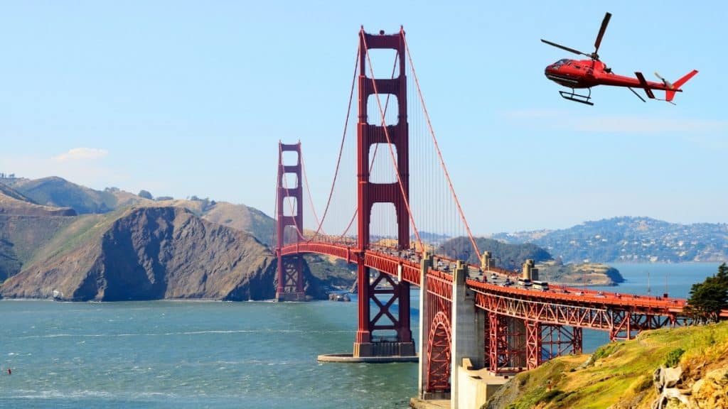 Helicopter tour of San Francisco