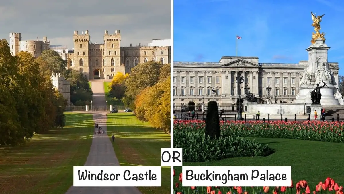 Windsorin linna vai Buckinghamin palatsi - kumpi on parempi?