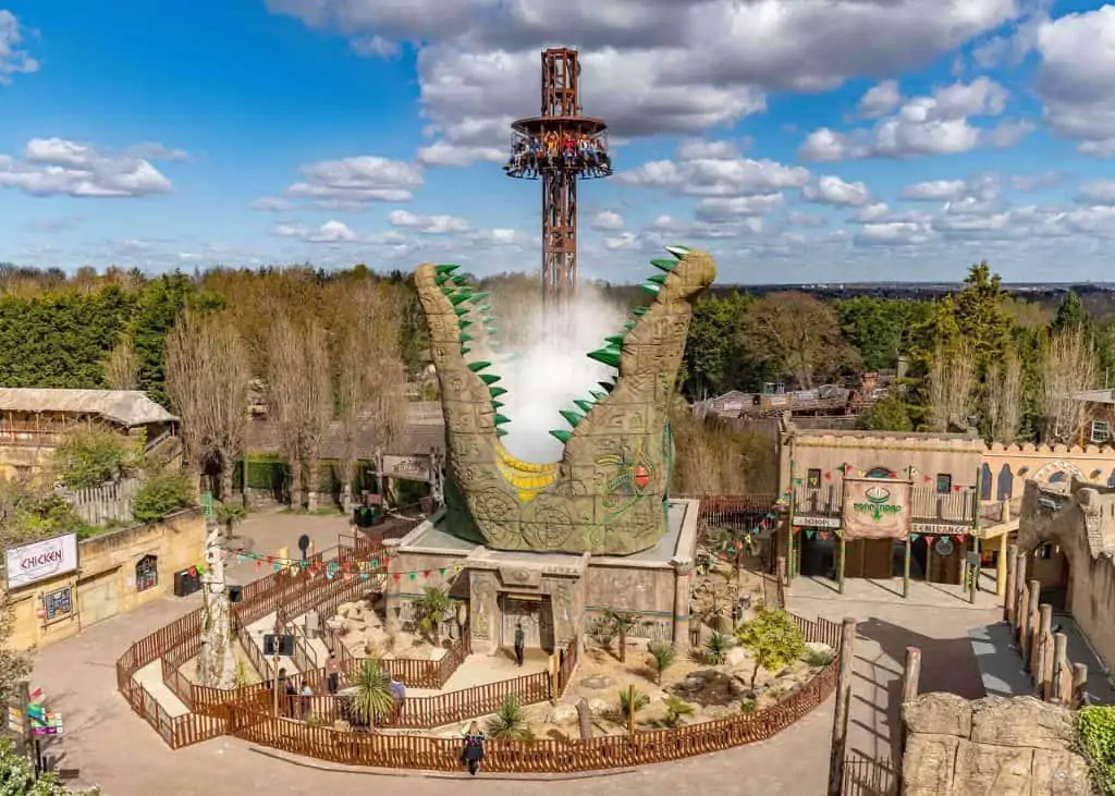 Croc Drop ride at Chessington Theme Park