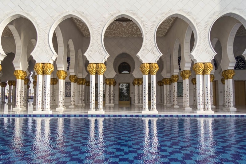 Reflective Pool at Sheikh Zayed Mosque