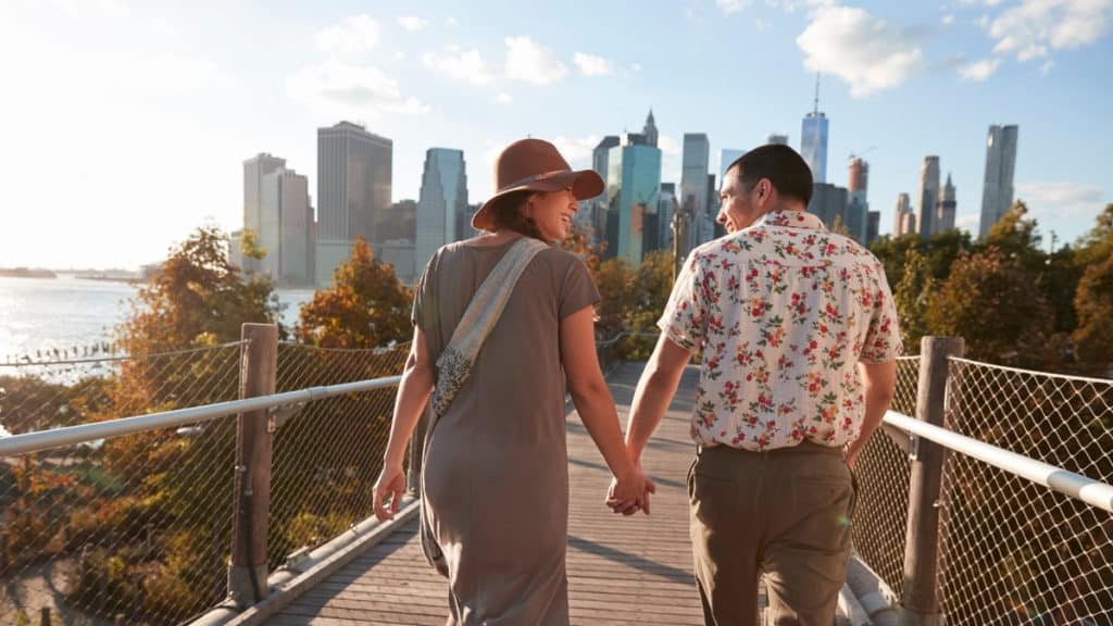 Romantic couple in New York