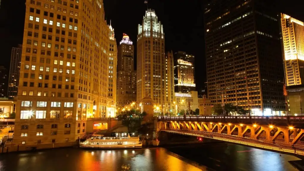 Chicago at night