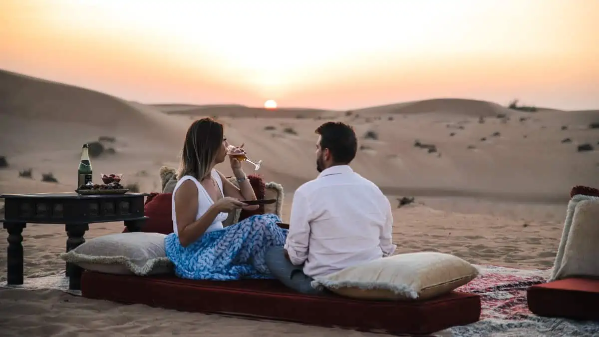 Couple enjoys VIP Desert Safari in Dubai