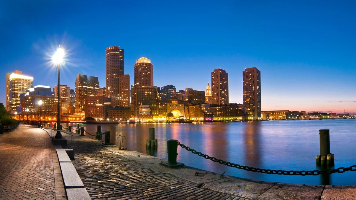 Boston City at night