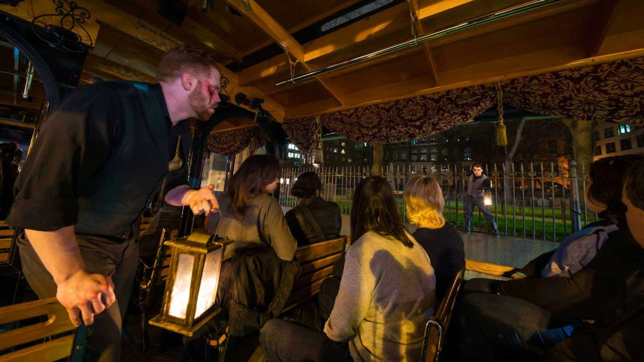 Inside Boston ghost trolley